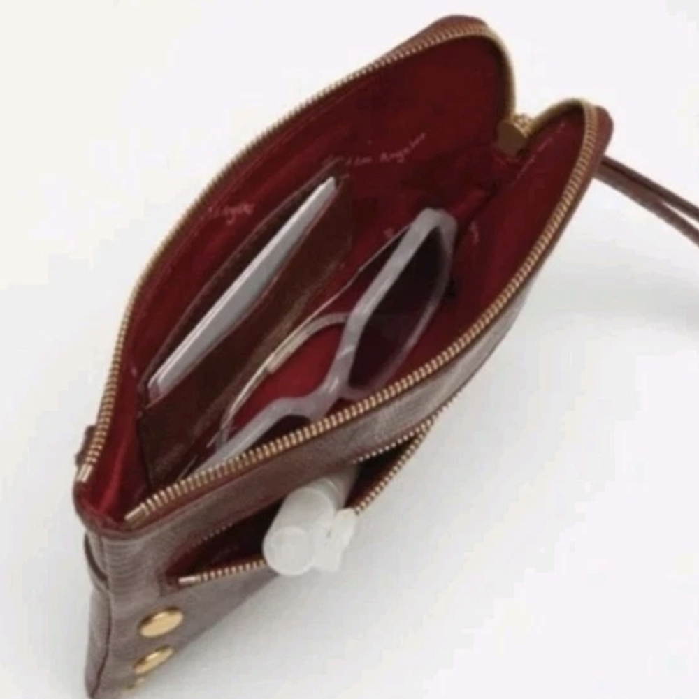 Rare Hammitt Nash Redwood Lizard Leather Clutch Wristlet Crossbody Bag - Picture 4 of 16